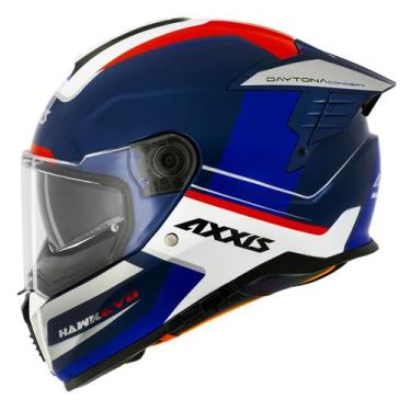 Imagem de Capacete Masculino Axxis Hawk Sv Daytona Azul Moto Feminino, Azul Bran