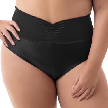 Imagem de Calcinha de Biquíni Plus Size, Tanga Alta, Hot Pant - Mania De Praia, 