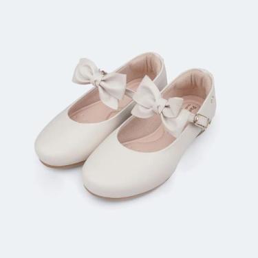 Imagem de Sapato Infantil Pampili Angel com Laço Removível -, Nude, 29