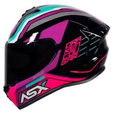 Imagem de Capacete ASX/ Axxis Draken Cougar Brilhante Pink Tiffany - ASX/AXXIS, 