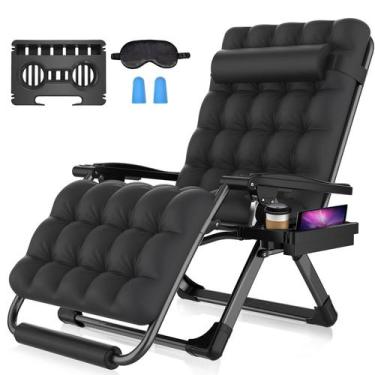 Imagem de Cadeira Reclinável Zero Gravity XXL Suteck para Camping, 33"