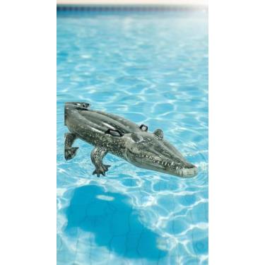 Imagem de Boia Inflável Crocodilo Gigante 170x86cm 1 Unidade - Congratulations S