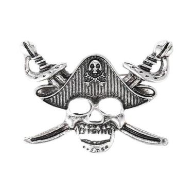 Imagem de Broche De Caveira Unissex Feminino Com Strass, Alfinete De Lapela De M