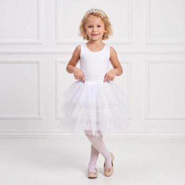 Imagem de Saiote Infantil Saia Tule Três Camadas Para Vestido Rodado Princesas C