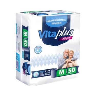 Imagem de Fralda Descartável Vita Plus Geriátrica Adulto Incontinência Operatório Hiper (M)
