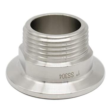 Imagem de Conexões de tubo adaptador macho de rosca tri-braçadeira 25,4 mm 34 mm 50,5 mm 64 mm x 1/4, TC34 X DN15,1 Pac