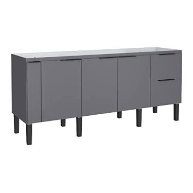 Imagem de Gabinete Armário de Cozinha para Pia 200 Madeira Cisne Cozimax Cinza