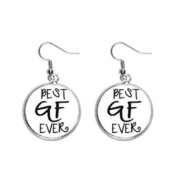 Imagem de Brincos femininos Best BF Ever Dia dos Namorados
