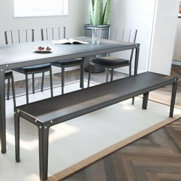 Imagem de Banco em Aço 180cm x 35cm Rio Proa Cimento Queimado