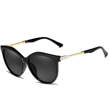 Imagem de Óculos de Sol Feminino Gatinho Luxuoso Kingseven Proteção UV400 Polarizados 
