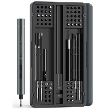 Imagem de iFu Mini chave de fenda elétrica, conjunto de chaves de fenda de precisão – Pequena chave de fenda sem fio com luz LED e pontas magnéticas, ferramenta de reparo para celular, laptop, câmera, relógio e computador (90 em 1/64 bits)