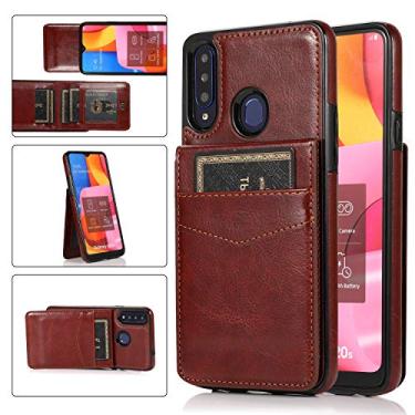 Imagem de Mobile phone accessories Para Samsung for Galaxy A20s cor sólida PC + capa protetora TPU com suporte e slots de cartão phone case