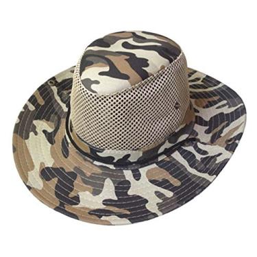 Imagem de Pacote com 2 chapéus de camuflagem masculinos EORTA com aba completa design de malha respirável para verão, chapéus de verão, copos para atividades ao ar livre, pesca, caminhadas, jardinagem, viagens dobráveis