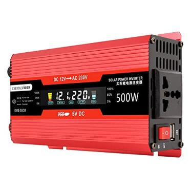 Imagem de Qudai 500 W Car Power Inverter 12V a 110V AC Converter Inversor Solar LCD Digital Modificado Inversor de Onda Senoidal com Saídas AC Porta de Carregamento USB Interruptor On-Off para Carro RV Painel S