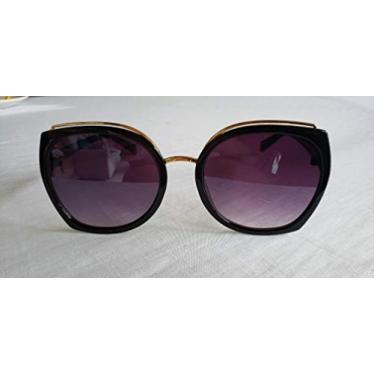 Imagem de OCULOS DE SOL SQUARE PRETO COM DETALHES EM DOURADO PROTECAO UV 400 POLICARBONATO E METAL