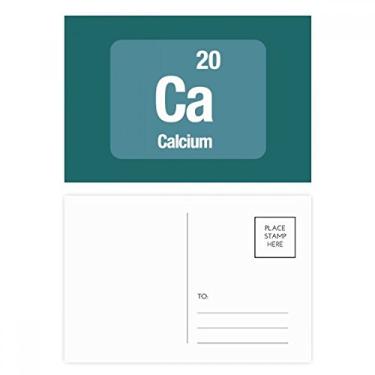 Imagem de Conjunto de cartão postal ciência elemento químico de cálcio Ca Cartão de felicitações de aniversário