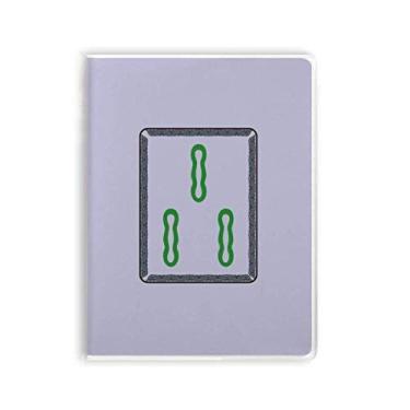 Imagem de Diário de capa macia Mahjong Bamboo Bar com 3 azulejos