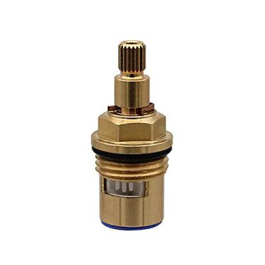 Imagem de Cartucho de torneira misturadora de 20 engrenagens, válvulas de torneira de disco de latão, válvula de torneira quente e fria, cartucho de cerâmica de substituição com parafusos M4 para torneira de cozinha de banheiro