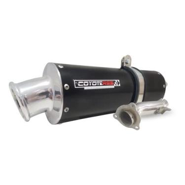 Imagem de Escape/Ponteira Coyote RS3 Alumínio Oval - CB 500 X ano 2020 em diante - Preto