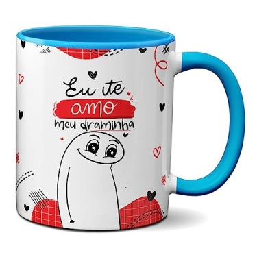 Imagem de Caneca Flork Namorados Eu Te Amo Meu Draminha Casal Fofo (Azul)