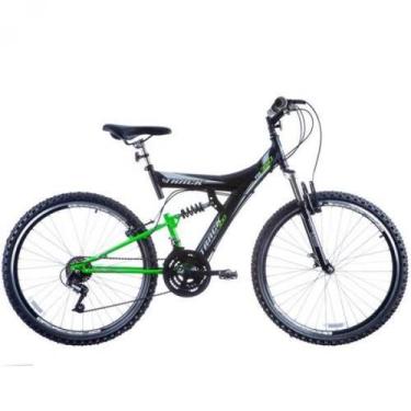 Imagem de Bicicleta Tb300 Aro 26 18 Marchas Preto/Verde Track & Bikes - Track E