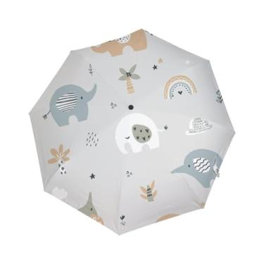 Imagem de DreamBay Guarda-chuvas tribais engraçados para viagem à prova de vento guarda-chuva dobrável automático camada dupla compacto portátil para mulheres homens chuva ao ar livre