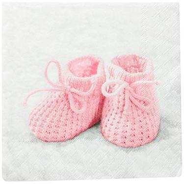 Imagem de Guardanapo Baby Girl Booties Fsc Quadrifoglio Papel 33 x 33