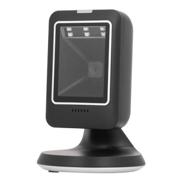 Imagem de Scanner de código de barras 2D, leitor de desktop com fio USB com fio, leitor de código de barras para varejo compatível com todos os sistemas, para POS PC Library Retail