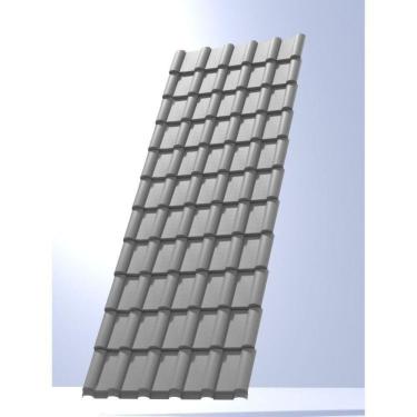 Imagem de Kit com 10 Telhas de Pvc Plan 198x88cm Cinza