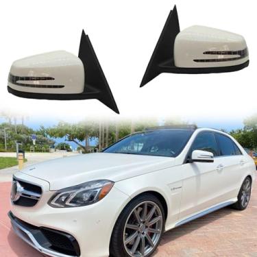 Imagem de Espelho lateral de carro adequado para Mercedes Benz 2010-2016 W212 E250 E300 E350 E400 E550 E63 AMG Substituição do espelho lateral do carro para acessórios Mercedes Benz elétrico dobrável
