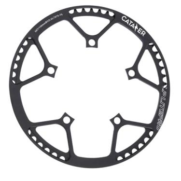 Imagem de catazer Corrente de bicicleta 130BCD de liga de alumínio ultraleve para bicicleta 45T 47T 53T 56T 58T BMX para bicicleta dobrável (preto, 58T)