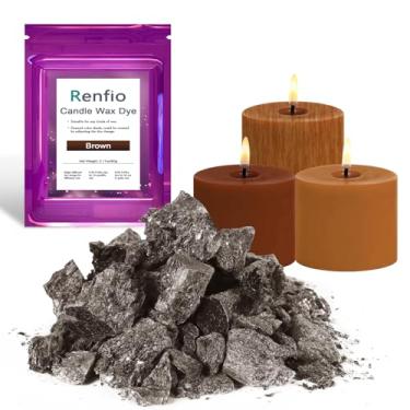Imagem de Renfio Tintura de vela, 60 g, tinta marrom para cera de soja, tinta de cera altamente concentrada para fabricação de velas, blocos a granel, velas coloridas tealight, colorir, chips, kit de fabricação