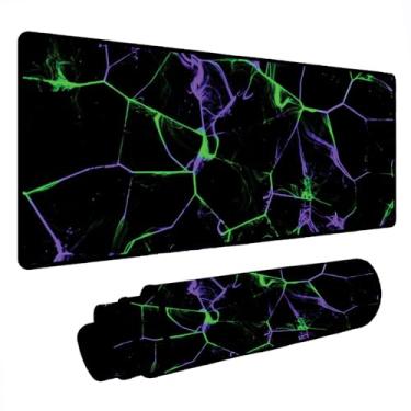 Imagem de Mouse Pad Gamer Deskpad Speed Extra Grande Profissional com Borda Costurada (80x40) - Abstrato Neon