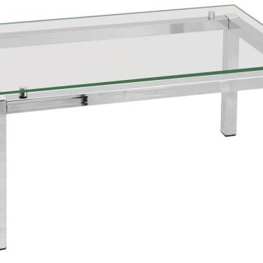 Imagem de Mesa de Centro em Aço com Tampo em Vidro Ref. 492-x Cromado
