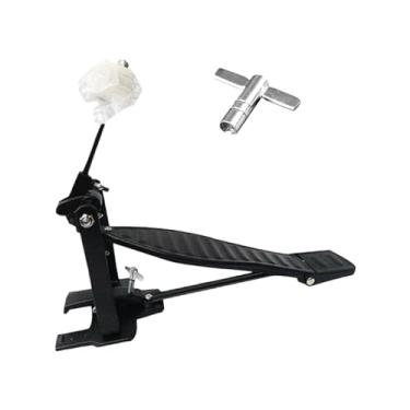 Imagem de Tachiuwa Pedal de tambor baixo profissional, pedal de prática para kits de bateria acústica, preto