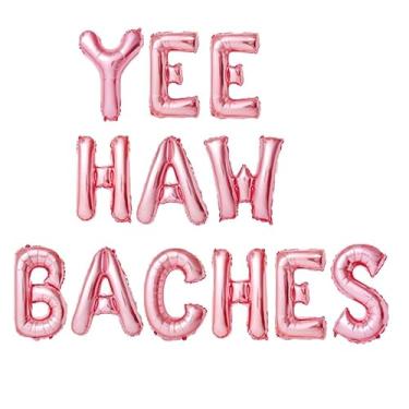 Imagem de Faixa de balões Yee haw Baches em ouro rosa, decoração de festa de despedida de solteira Yeehaw Baches