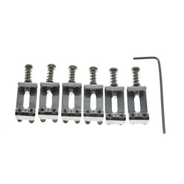 Imagem de KAISH Selas de guitarra elétrica vintage de aço inoxidável de 10,8 mm de largura, estilo curvado, vintage, para estratos americanos/quier/Stratocaster prata