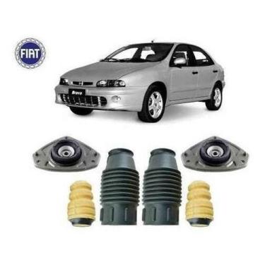 Imagem de Par Kit Coxim Batente Amortecedor Dianteiro Fiat Brava 1999 2000 2001 