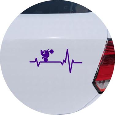 Imagem de Adesivo de Carro Moto Grau Manobra Na Veia - Cor Roxo - Melhor Adesivo