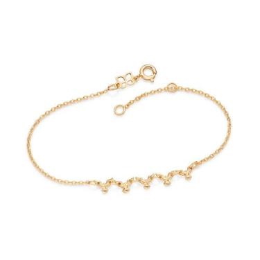 Imagem de Pulseira banhado ouro 3x 24k 18k e 22k feminina corrente elo cadeado e
