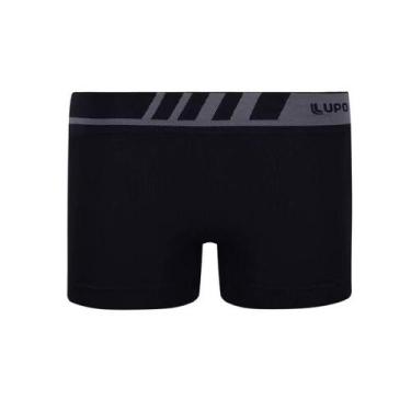 Imagem de Cueca Boxer Infantil Microfibra Lupo Kids 00136-001 Anatômica, Preto, 