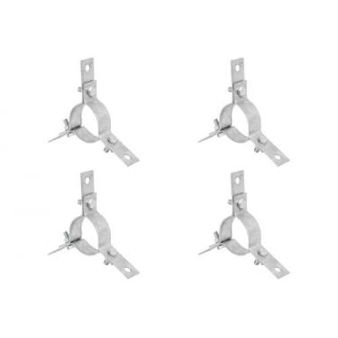 Imagem de Kit C/4 - Para-Raio Abracadeira 3 Estais Para Mastro 1.1/2'' - Raycon