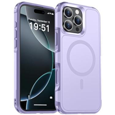 Imagem de SUPFINE Capa magnética para iPhone 16 Pro 2024, [compatível com MagSafe] [Proteção contra quedas de grau militar de 15 pés] [Design de camada dupla] Capa de telefone à prova de choque para iPhone 16