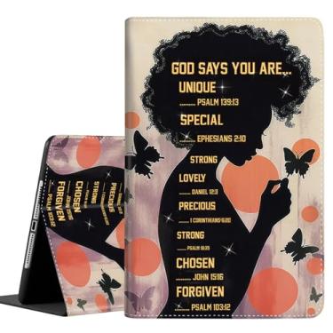 Imagem de Galaxy Tab A 10.1 2019 T515/T510, capa protetora durável à prova de choque para tablet Samsung Galaxy Tab A de 10,1 polegadas [SM-T510/T515/T517], borboleta negra afro-americana