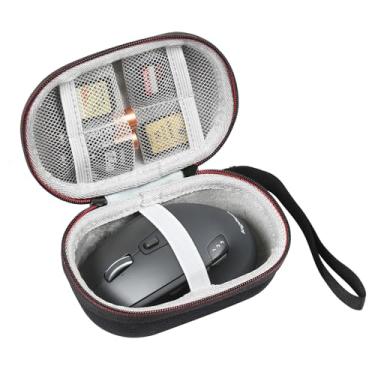 Imagem de Hzycwgone Capa para Logitech M510/M330/M720/Signature M650 L/G305/G304/MX Anywhere 3/G Pro/G PRO X/G703 Mouse sem fio, bolsa de malha para cartões, bateria (preto)