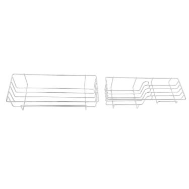 Imagem de Prateleira Flutuante de Banheiro de 2 Peças, Organizador de Armazenamento de Ferro Montado na Parede para Maximizar o Espaço, Organizador de Armazenamento Suspenso de Banheiro