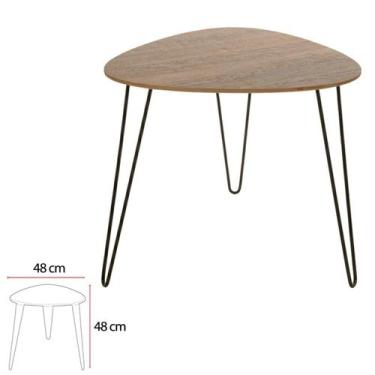 Imagem de Mesa lateral metal e mdf - bege - ARK