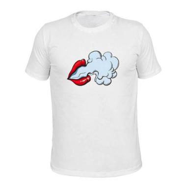 Imagem de Camiseta Plus Size Unissex Malha 30.1 Estampada Boca Fumaça - Surprass