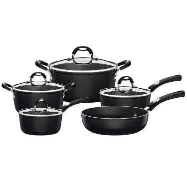 Imagem de Jogo de Panelas Tramontina Mônaco 5 Peças Induction Alumínio Rev. Antiad. Starflon 28799002