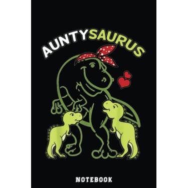 Imagem de Auntysaurus Aunty 2 Kids Dinosaur Aunt & Uncles Day Notebook: Cute Trendy Dinosaur Wide Ruled Paper Notebook Journal | Pretty Wide Blank Lined ... for Home School College for Writing Notes